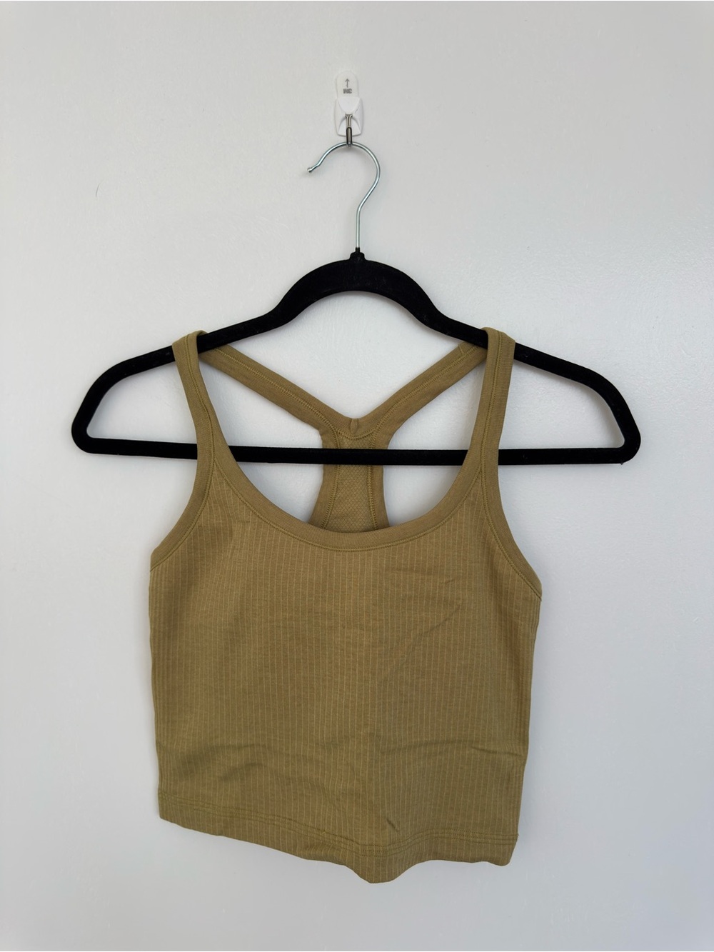 lululemon Cropped Ebb to Street Tank Top - Olive Green